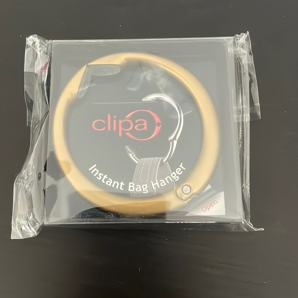 NWT Clipa Instant Bag Purse Hanger (Matte Gold)